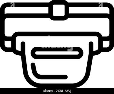 Dessin au trait simpliste d'une mallette, parfait pour les icônes ou les designs minimalistes Illustration de Vecteur