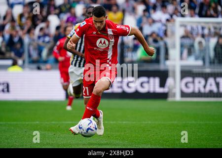 Turin, Italie. 26 mai 2024. Valentin Carboni (AC Monza) lors du championnat italien Serie A match de football entre Juventus FC et AC Monza le 25 mai 2024 au stade Allianz de Turin, Italie - photo Morgese-Rossini/DPPI crédit : DPPI Media/Alamy Live News Banque D'Images