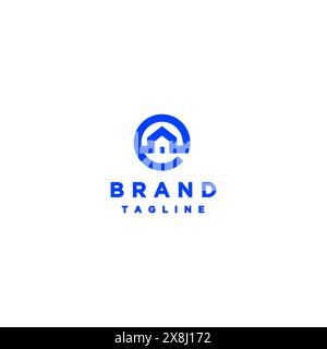 Conception de logo liée au logement moderne. Icône Accueil simple à l'intérieur de la lettre initiale e logo Design. Illustration de Vecteur