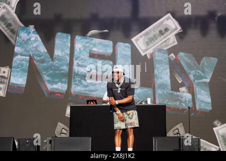 Napa, États-Unis. 24 mai 2024. Nelly se produit le jour 1 de BottleRock Napa Valley à Napa Valley Expo le 24 mai 2024 à Napa, Californie. Photo : Chris Tuite/imageSPACE/SIPA USA crédit : SIPA USA/Alamy Live News Banque D'Images