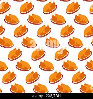 Thanksgiving Turquie Seamless Pattern Greetings arrière-plan emballage ou idée de conception de papier peint isoler EPS Vector textile, impression, cartes, affiches, bannière, brochures, étiquette de prix, étiquette ou concept de conception web Illustration de Vecteur