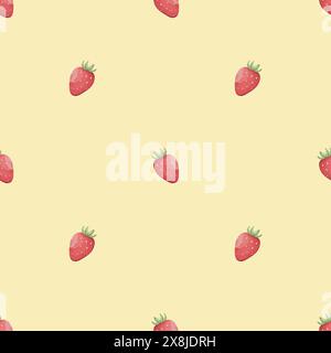 Modèle transparent avec des fraises Banque D'Images