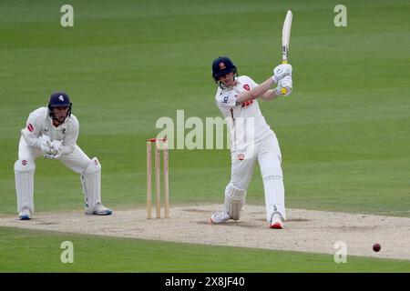 Jordan Cox en combat pour Essex lors de Kent CCC vs Essex CCC, Vitality County Championship Division 1 Cricket au Spitfire Ground le 25e ma Banque D'Images