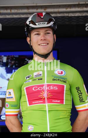 Laval, France. 25 mai 2024. Axel Zingle de Cofidis lors des boucles de la Mayenne 2024, étape 3, le Ham - Villaines-la-Juhel, course cycliste UCI Pro Series le 25 mai 2024 à Villaines-la-Juhel, France - photo Laurent Lairys/DPPI crédit : DPPI Media/Alamy Live News Banque D'Images