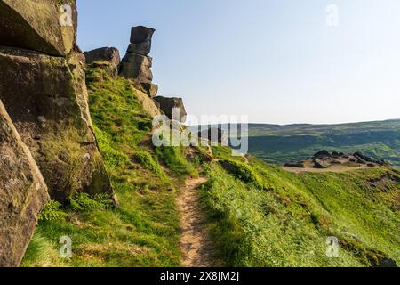 Les Wainstones près de Great Broughton, Yorkshire du Nord, Angleterre, Royaume-Uni Banque D'Images