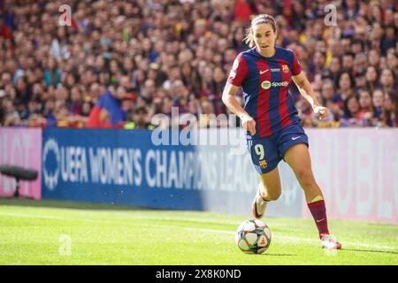 Bilbao, Espagne. 25 mai 2024. BILBAO, ESPAGNE - MAI 25 : Mariona Caldentey de Barcelone court avec le ballon lors de la finale de la Ligue des Champions de l'UEFA entre le FC Barcelone et l'Olympique Lyonnais au stade San Mames le 25 mai 2024 à Bilbao, en Espagne. (Photo de Leiting Gao/Orange Pictures) crédit : Orange pics BV/Alamy Live News Banque D'Images