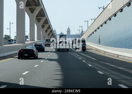 Sur la route de Dubaï Banque D'Images