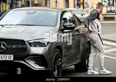 Zagreb, Croatie. 26 mai 2024. Le joueur croate Luka Sucic arrive à l'hôtel Sheration à Zagreb, Croatie, le 26 mai 2024. Avant l'UEFA EURO 2024. Photo : Marko Lukunic/PIXSELL crédit : Pixsell/Alamy Live News Banque D'Images