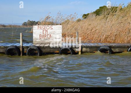 Une jetée à Albufera Banque D'Images