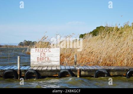 Une jetée à Albufera Banque D'Images