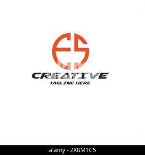 Logo ou icône lettre ES Illustration de Vecteur