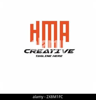 Logo HMA Letter. Illustration de Vecteur