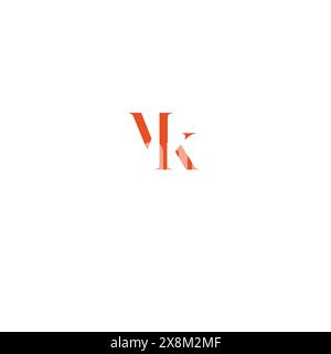 Modèle vectoriel de logo de monogramme de marque de lettre abstraite MK ou KM et K ou M. Illustration de Vecteur