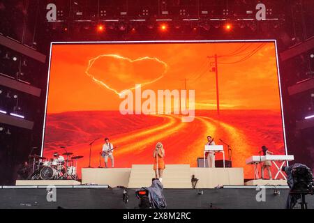 Sabrina Carpenter pendant le BBC Radio1 Big Weekend à Stockwood Park, Luton. Date de la photo : dimanche 26 mai 2024. Banque D'Images