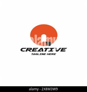 Lettre abstraite Q conception de logo de marque de lettre initiale moderne Illustration de Vecteur