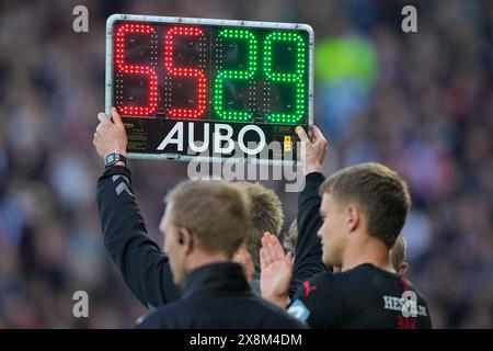 Herning, Danemark. 26 mai 2024. Match de Superliga entre le FC Midtjylland et le Silkeborg IF au MCH Arena de Herning dimanche 26 mai 2024. (Photo : Bo Amstrup/Scanpix 2024) crédit : Ritzau/Alamy Live News Banque D'Images