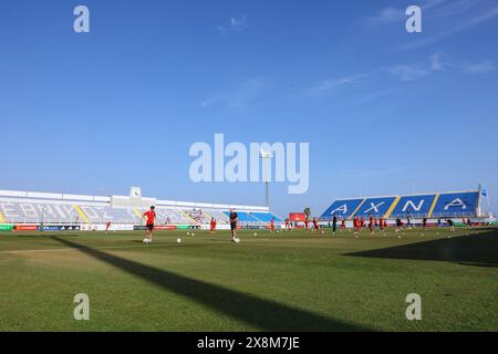 Achna, Chypre. 26 mai 2024. Achna, Chypre, 26 mai 2024 : vue générale du stade avant le match du Championnat d'Europe des moins de 17 ans de l'UEFA entre le pays de Galles et la Croatie au stade Dasaki Achnas, à Achna, Chypre. (Chara Savvidou/SPP) crédit : SPP Sport Press photo. /Alamy Live News Banque D'Images