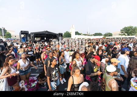 Dallas, États-Unis. 25 mai 2024. La foule au TwoGether Land Festival qui s'est tenu à Fair Park à Dallas, Texas, le 25 mai 2024. (Photo de Jay Wiggins/Sipa USA) crédit : Sipa USA/Alamy Live News Banque D'Images