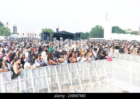 Dallas, États-Unis. 25 mai 2024. La foule au TwoGether Land Festival qui s'est tenu à Fair Park à Dallas, Texas, le 25 mai 2024. (Photo de Jay Wiggins/Sipa USA) crédit : Sipa USA/Alamy Live News Banque D'Images