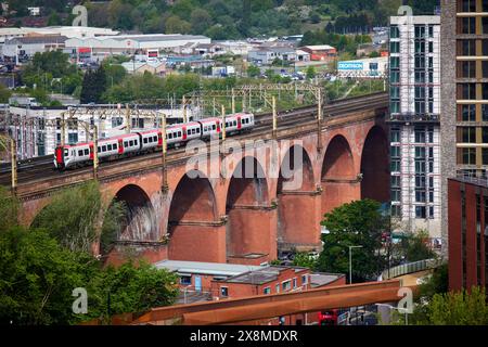Stockport Viaduc vu d'en haut Banque D'Images
