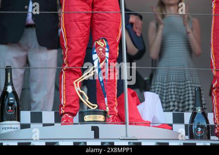 Monaco, Principauté de Monaco. 26 mai 2024. Charles Leclerc (mon) - Scuderia Ferrari - Ferrari SF-24 - Ferrari vainqueur trophée et Gold dal Race et célébrations du Grand Prix de Monaco de formule 1 2024 à Monte Carlo (MC), mai 23-26 2024 crédit : Agence photo indépendante/Alamy Live News Banque D'Images