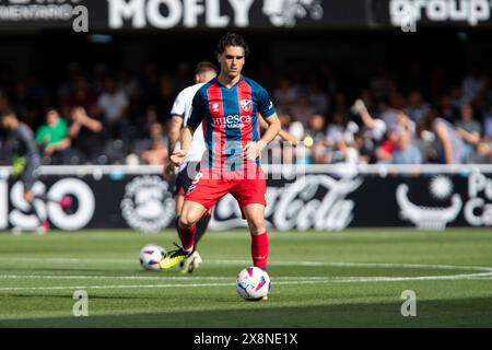 Carthagène, Espagne. 26 mai 2024. HUGO VALLEJO attaquant espagnol de SD Huesca, pendant le match, FC Cartagena vs SD Huessca, match régulier de la ligue Hypermotion stade Cartagonova, Carthagène, région de Murcie Espagne, mai 26 2024. Crédit : Pascu Méndez/Alamy Live News Banque D'Images