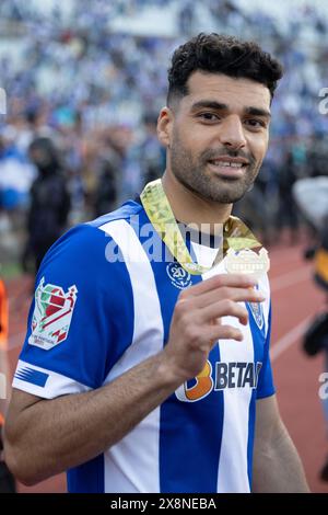 26 mai 2024. Lisbonne, Portugal. L'attaquant iranien de Porto Mehdi Taremi (9) célèbre après avoir remporté la Coupe portugaise, Porto vs Sporting crédit : Alexandre de Sousa/Alamy Live News Banque D'Images