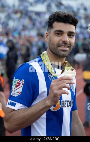 26 mai 2024. Lisbonne, Portugal. L'attaquant iranien de Porto Mehdi Taremi (9) célèbre après avoir remporté la Coupe portugaise, Porto vs Sporting crédit : Alexandre de Sousa/Alamy Live News Banque D'Images