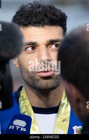 26 mai 2024. Lisbonne, Portugal. L'attaquant iranien de Porto Mehdi Taremi (9) célèbre après avoir remporté la Coupe portugaise, Porto vs Sporting crédit : Alexandre de Sousa/Alamy Live News Banque D'Images