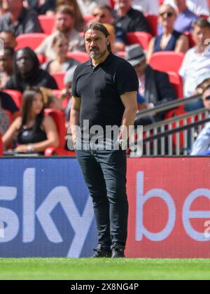 Londres, Royaume-Uni. 26 mai 2024. Daniel Farke, entraîneur de Leeds United, lors de la finale des play-off du Championnat entre Leeds United et Southampton au stade de Wembley à Londres, en Angleterre. (David Horton/SPP) crédit : SPP Sport Press photo. /Alamy Live News Banque D'Images