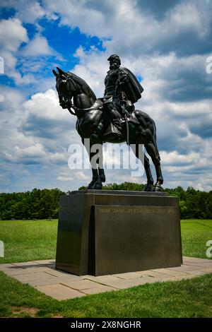 États-Unis Virginie Manassas bataille de Bull Run champ de bataille Statue de Stonewall Jackson monument Banque D'Images