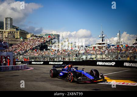 Monaco, Monaco. 25 mai 2024. Alexander Albon, le pilote thaïlandais de Williams Racing, participe à la séance de qualification du Grand Prix de F1 de Monaco. (Photo de jure Makovec/SOPA images/SIPA USA) crédit : Sipa USA/Alamy Live News Banque D'Images