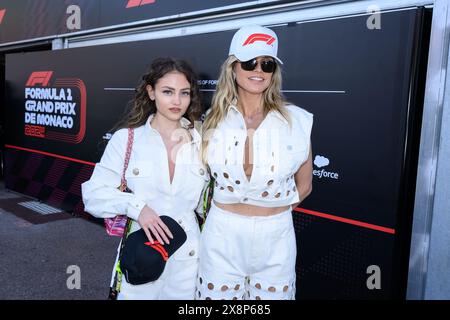 Monaco, Monaco. 26 mai 2024. Leni Klum et sa mère Heidi Klum participent au GP de Monaco à Montecarlo, championnat du monde de formule 1 2024 le 26 mai 2024 à Monaco. Photo de Laurent Zabulon/ABACAPRESS. COM Credit : Abaca Press/Alamy Live News Banque D'Images