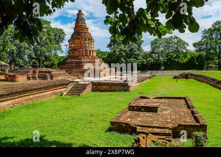 Wat E-Kang (temple des singes) est l'un des temples les mieux conservés de Wiang Kum Kam Banque D'Images