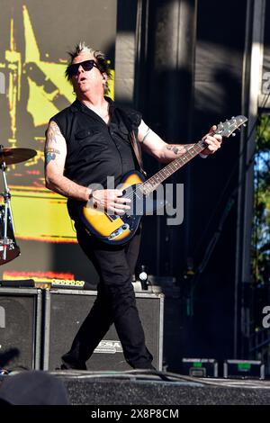 Napa, Californie, États-Unis. 26 mai 2024. The Offspring se produisant sur scène au BottleRock 2024 Music Festival. Crédit : Ken Howard/Alamy Banque D'Images