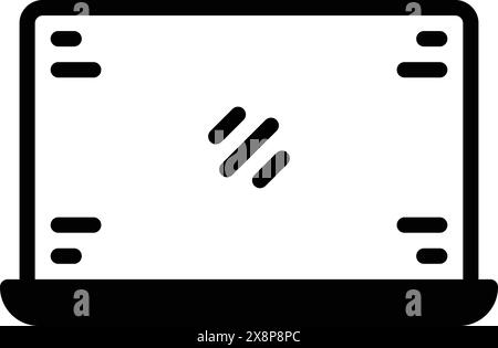 Icône pour ordinateur portable, micro-ordinateur Illustration de Vecteur