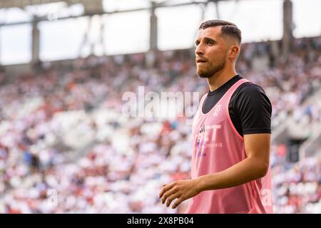 Lodz, Pologne. 25 mai 2024. Stipe Juric de LKS vu lors du match polonais PKO Bank Polski Ekstraklasa League entre LKS Lodz et PGE FKS Stal Mielec au stade municipal de Wladyslaw Krol. Score final ; LKS Lodz 3:2 PGE FKS Stal Mielec. Crédit : SOPA images Limited/Alamy Live News Banque D'Images