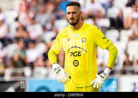 Lodz, Pologne. 25 mai 2024. Konrad Jalocha de Stal vu lors du match polonais PKO Bank Polski Ekstraklasa League entre LKS Lodz et PGE FKS Stal Mielec au stade municipal de Wladyslaw Krol. Score final ; LKS Lodz 3:2 PGE FKS Stal Mielec. Crédit : SOPA images Limited/Alamy Live News Banque D'Images