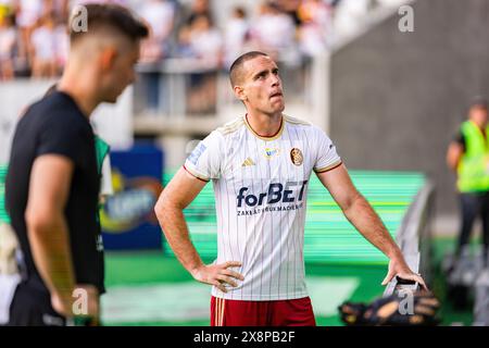 Lodz, Pologne. 25 mai 2024. Oskar Koprowski de LKS vu lors du match polonais PKO Bank Polski Ekstraklasa League entre LKS Lodz et PGE FKS Stal Mielec au stade municipal de Wladyslaw Krol. Score final ; LKS Lodz 3:2 PGE FKS Stal Mielec. Crédit : SOPA images Limited/Alamy Live News Banque D'Images