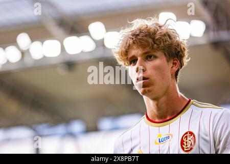 Lodz, Pologne. 25 mai 2024. Antoni Mlynarczyk de LKS vu lors du match polonais PKO Bank Polski Ekstraklasa League entre LKS Lodz et PGE FKS Stal Mielec au stade municipal de Wladyslaw Krol. Score final ; LKS Lodz 3:2 PGE FKS Stal Mielec. (Photo de Mikolaj Barbanell/SOPA images/Sipa USA) crédit : Sipa USA/Alamy Live News Banque D'Images