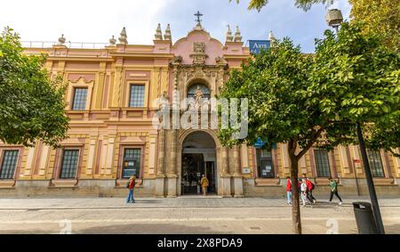 Façade principale du Musée des Beaux-Arts de Séville, Andalousie, Espagne Banque D'Images