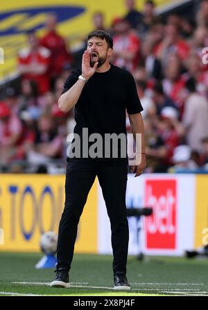 Londres, Angleterre, 26 mai 2024. Russell Martin entraîneur de Southampton lors du Sky Bet Championship match au stade de Wembley à Londres. Le crédit de l'image devrait se lire : David Klein / Sportimage Banque D'Images