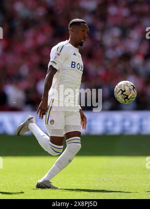 Londres, Angleterre, 26 mai 2024. Jaidon Anthony de Leeds United lors du Sky Bet Championship match au stade de Wembley, Londres. Le crédit de l'image devrait se lire : David Klein / Sportimage Banque D'Images