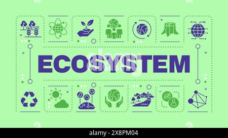 Concept de mot vert clair d'écosystème Illustration de Vecteur