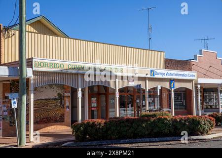 Dorrigo centre ville Australie, Dorrigo centre communautaire et centre d'information touristique touristique dans la rue principale, NSW, Australie Banque D'Images