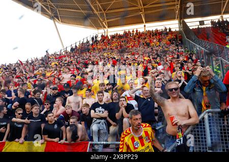 Utrecht, pays-Bas. 26 mai 2024. UTRECHT, Stadium de Galgenwaard, 26-05-2024, saison 2023/2024, Dutch Eredivisie Play-off. Finale pour Conference League ticket pendant le match Utrecht - Go Ahead Eagles (play-off), résultat final 1-2 après plus de temps, les fans GA Eagles Credit : Pro Shots/Alamy Live News Banque D'Images