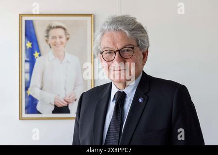 Paris, France. 20 mai 2024. © PHOTOPQR/LE PARISIEN/olivier corsan ; Paris ; 20/05/2024 ; Paris, France, le 20 mai 2024. Thierry Breton, Commissaire européen au marché intérieur depuis 2019 photo : LP/Olivier Corsan Paris, France, 20 mai 2024 thierry Breton, Commissaire européen au marché intérieur depuis 2019 *** local Caption *** THIERRY BRETON crédit : MAXPPP/Alamy Live News Banque D'Images