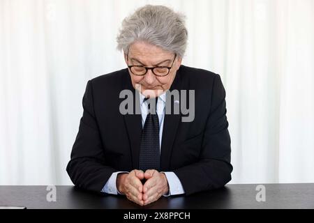 Paris, France. 20 mai 2024. © PHOTOPQR/LE PARISIEN/olivier corsan ; Paris ; 20/05/2024 ; Paris, France, le 20 mai 2024. Thierry Breton, Commissaire européen au marché intérieur depuis 2019 photo : LP/Olivier Corsan Paris, France, 20 mai 2024 thierry Breton, Commissaire européen au marché intérieur depuis 2019 *** local Caption *** THIERRY BRETON crédit : MAXPPP/Alamy Live News Banque D'Images