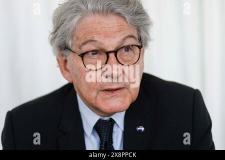 Paris, France. 20 mai 2024. © PHOTOPQR/LE PARISIEN/olivier corsan ; Paris ; 20/05/2024 ; Paris, France, le 20 mai 2024. Thierry Breton, Commissaire européen au marché intérieur depuis 2019 photo : LP/Olivier Corsan Paris, France, 20 mai 2024 thierry Breton, Commissaire européen au marché intérieur depuis 2019 *** local Caption *** THIERRY BRETON crédit : MAXPPP/Alamy Live News Banque D'Images