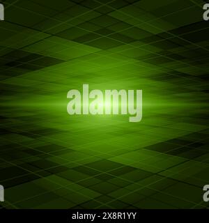 Un fond abstrait vert éclatant avec des carrés de différentes tailles dans différentes nuances et motifs. Illustration de Vecteur
